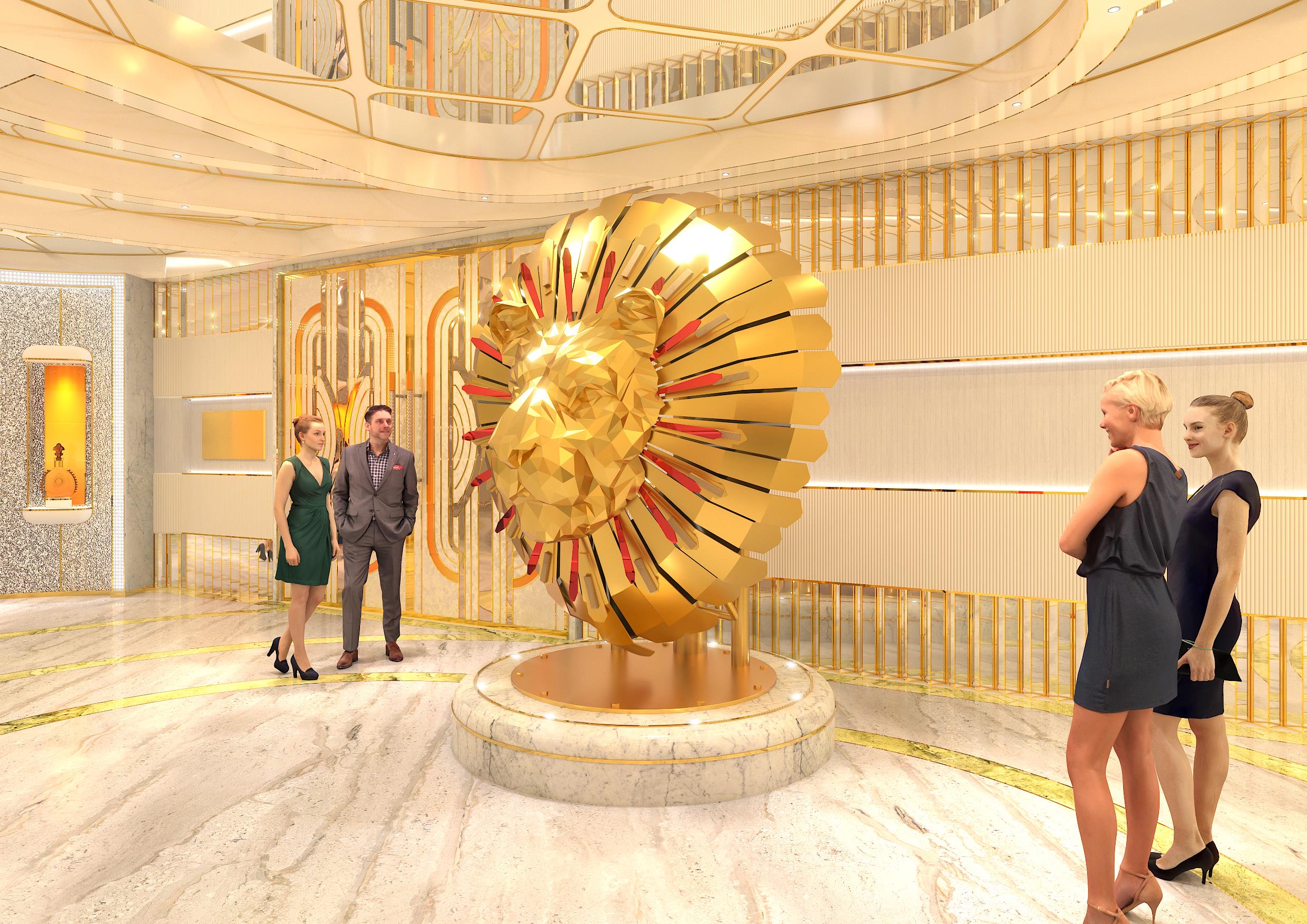 MGM Macau Kinetic Sculpture (MGM 마카오 사자 키네틱 · 기획 제안) on-site photo 4